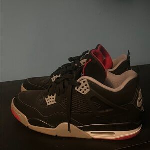 Jordan Black and Red Athletic Shoes